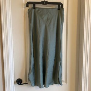Nordstrom rack long silky skirt with lining. Size small. No stains.